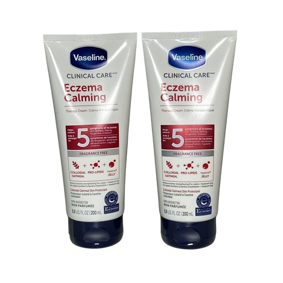 2x Vaseline Care Body Cream Eczema Calming Barrier Repair 6.8 fl oz each 03/2025 - Picture 1 of 3